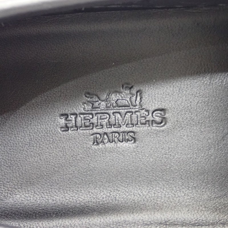 Hermès HERMES Game Slip-on H241189Z 02370 Sneakers Leather Black White Silver Hardware EU37 Japanese size 23.5-24.0cm Women's [Used] [SA Rank]