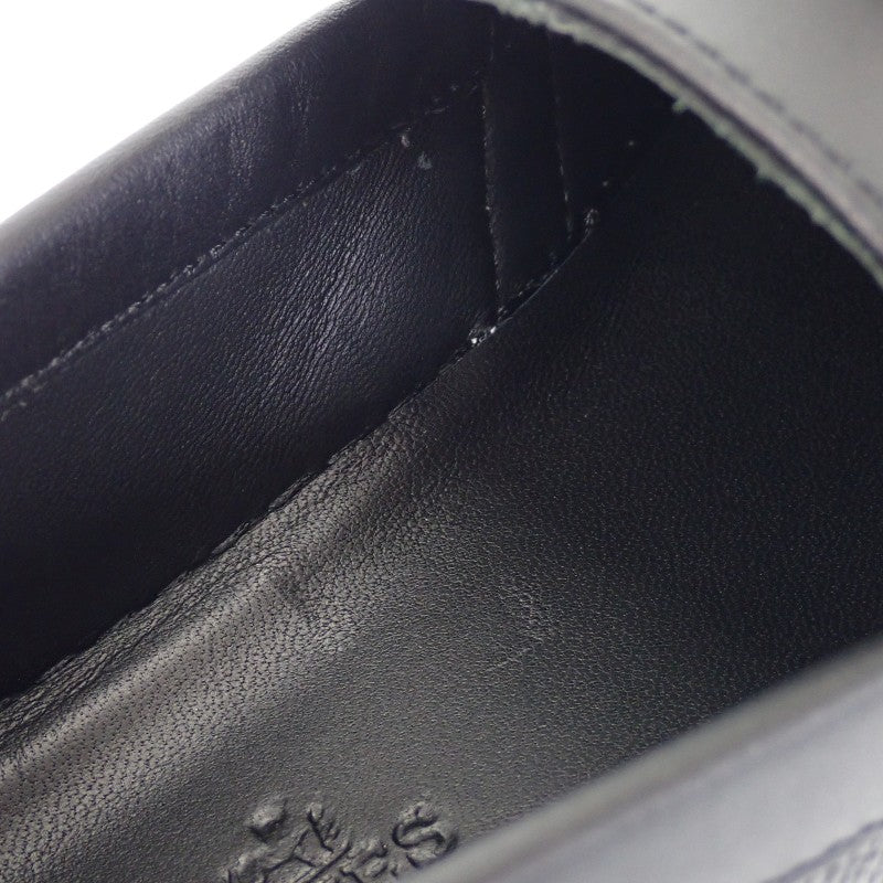 Hermès HERMES Game Slip-on H241189Z 02370 Sneakers Leather Black White Silver Hardware EU37 Japanese size 23.5-24.0cm Women's [Used] [SA Rank]
