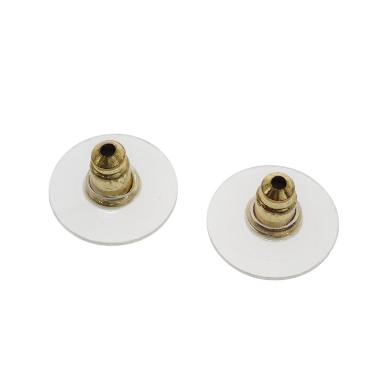 CHANEL Coco Mark Logo A21A Engraved AB6484B06148ND176 Pierced Earrings GP Faux Pearl Gold Women's [Used] [AB Rank]