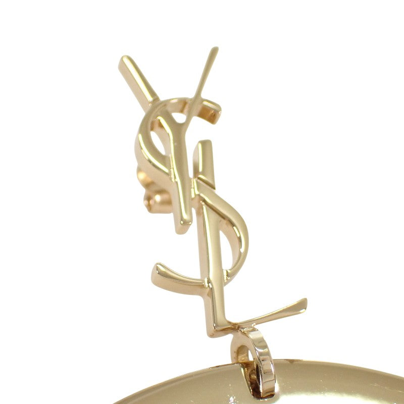 SAINT LAURENT Pendant Hoop Earrings 784142Y15008030 Metal Gold Women's [Used] [A Rank]