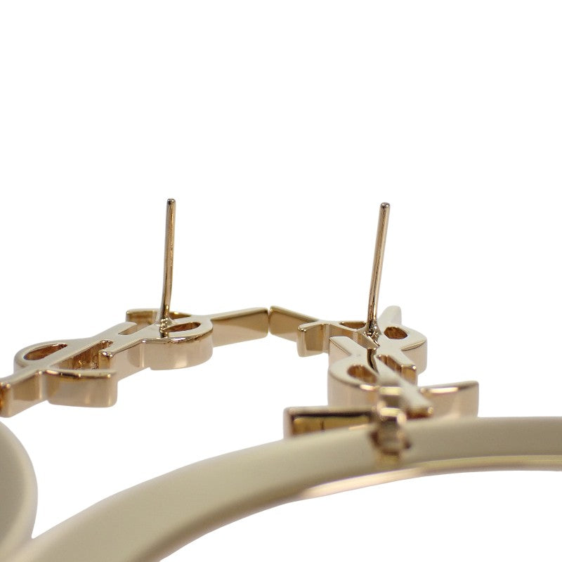 SAINT LAURENT Pendant Hoop Earrings 784142Y15008030 Metal Gold Women's [Used] [A Rank]