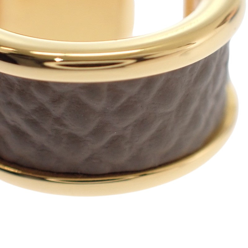 エルメス HERMES オランプPM イヤーカフ 片耳用 H010734CC18 イヤリング ヴォーエプソン エトゥープ ゴールド金具 レディース【中古】【Aランク】