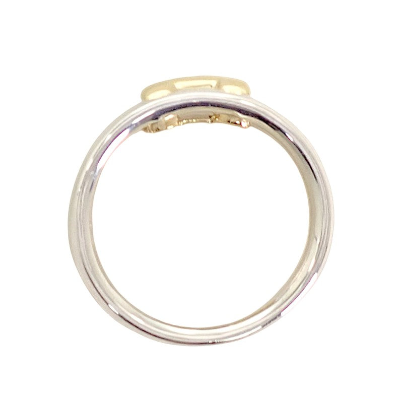 HERMES Olympes Ring K18 Yellow Gold / 925 Sterling Silver #53 (US Size 6.5 / EU 53) Men's / Women's [Used] [A Rank]