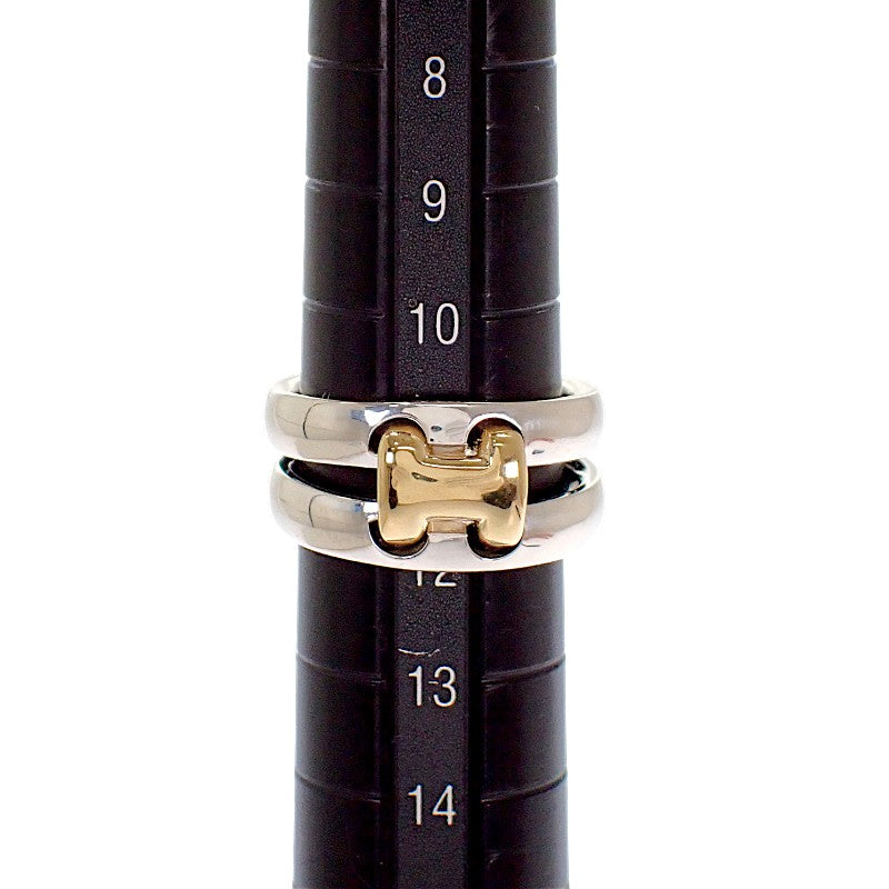 HERMES Olympes Ring K18 Yellow Gold / 925 Sterling Silver #53 (US Size 6.5 / EU 53) Men's / Women's [Used] [A Rank]