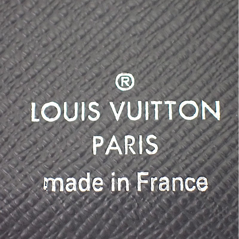 ルイヴィトン LOUIS VUITTON ポルトフォイユ・ミュルティプル M30295 二つ折り財布 タイガ ブラック シルバー金具 メンズ【中古】【ABランク】