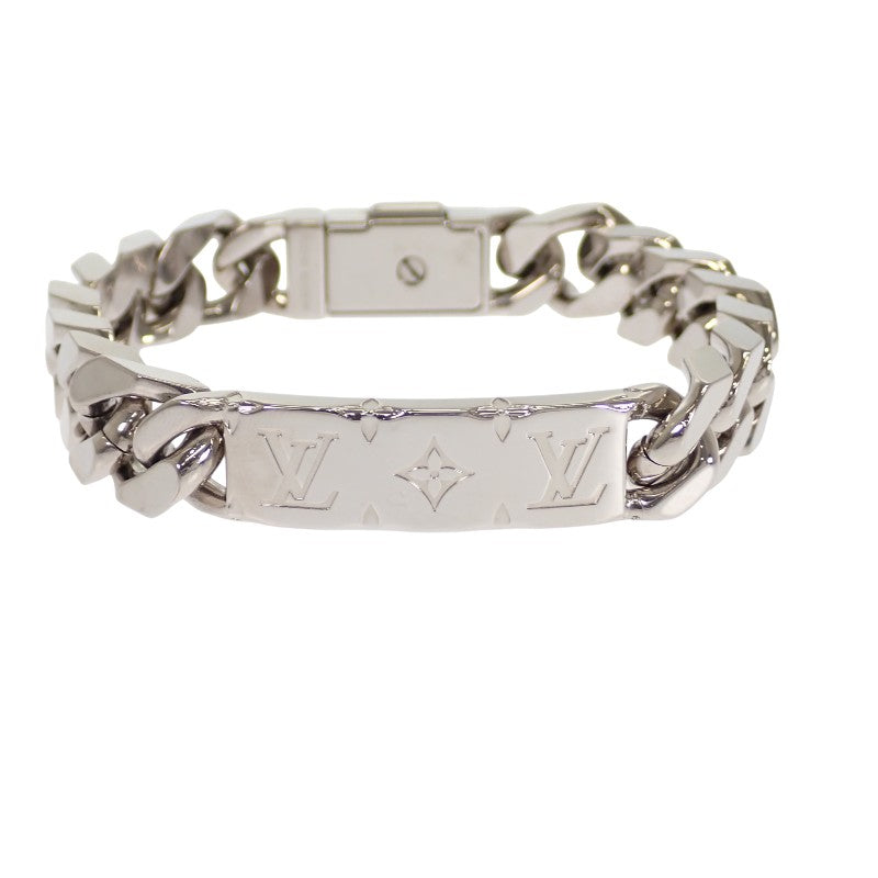 ルイヴィトン LOUIS VUITTON チェーン モノグラム M00270 ブレスレット メタル シルバー メンズ【中古】【ABランク】