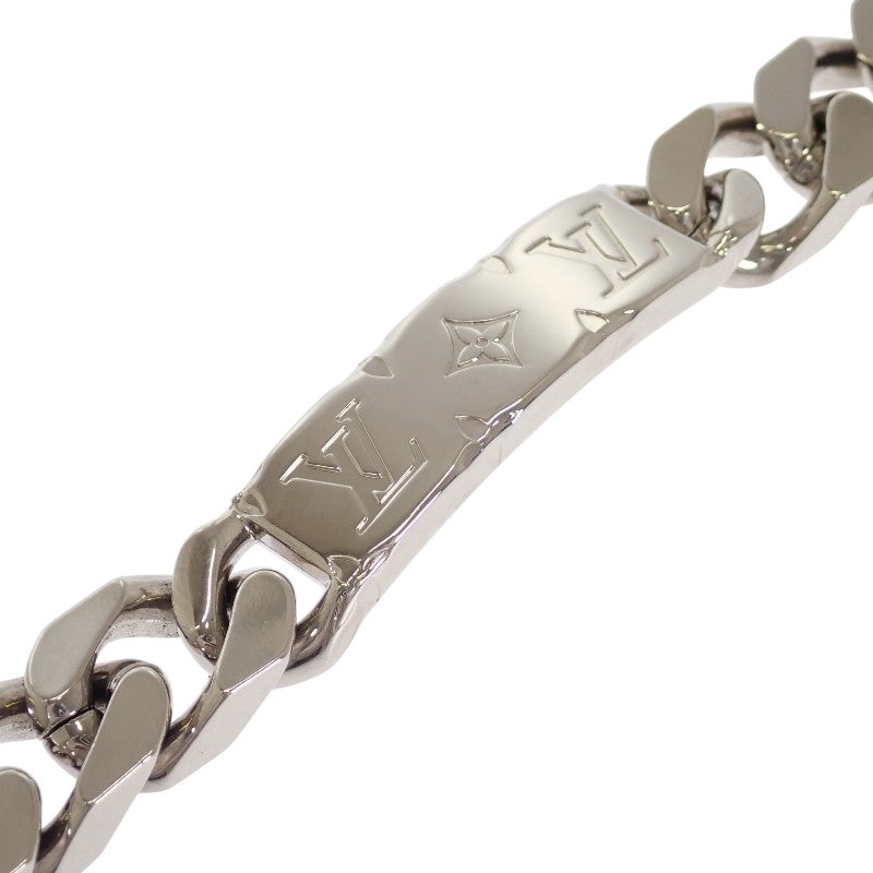 ルイヴィトン LOUIS VUITTON チェーン モノグラム M00270 ブレスレット メタル シルバー メンズ【中古】【ABランク】