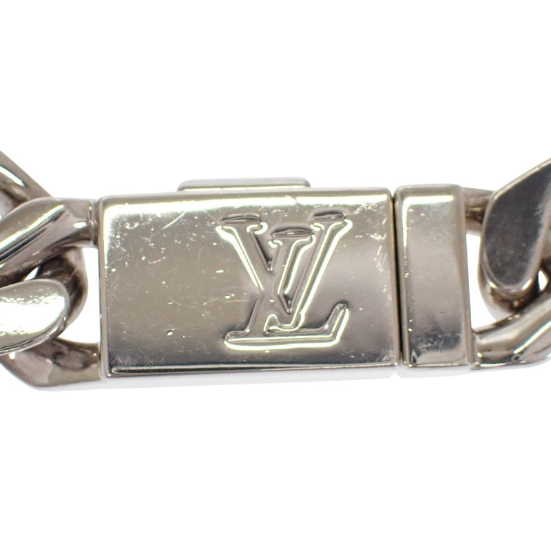 ルイヴィトン LOUIS VUITTON チェーン モノグラム M00270 ブレスレット メタル シルバー メンズ【中古】【ABランク】