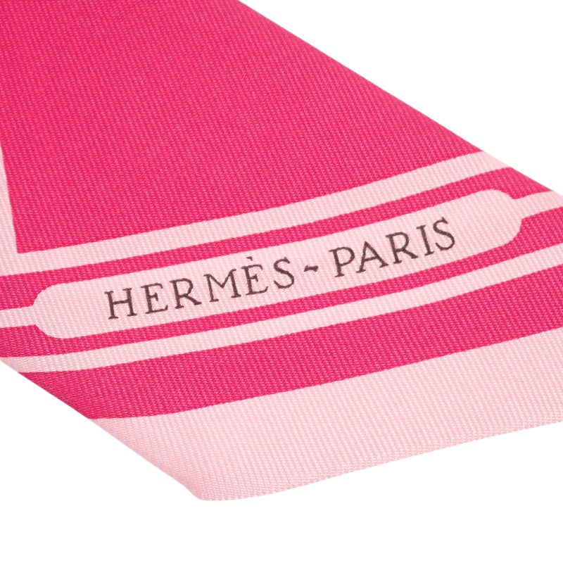 エルメス HERMES ツイリー クーペ タトゥー アージュ スカーフ シルク ローズヴィフ ローズペール レディース【中古】【ABランク】