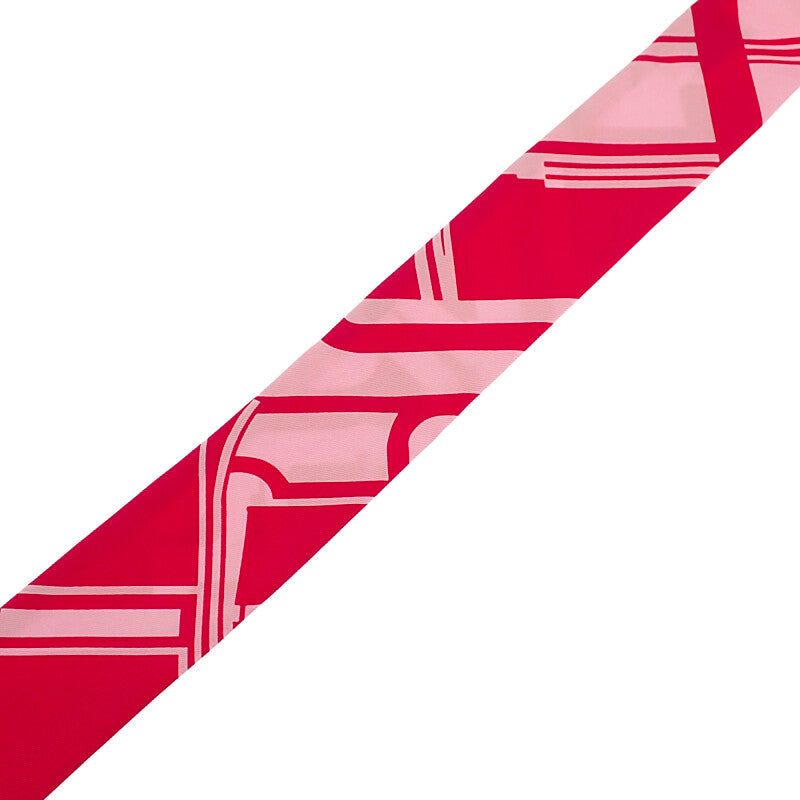 エルメス HERMES ツイリー クーペ タトゥー アージュ スカーフ シルク ローズヴィフ ローズペール レディース【中古】【ABランク】