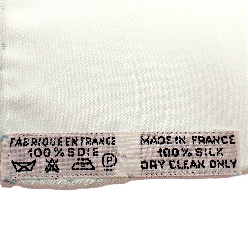 エルメス HERMES カレ90 Lavie Precieuse de la Mediterranee スカーフ シルク ライトブルー レディース【中古】【ABランク】