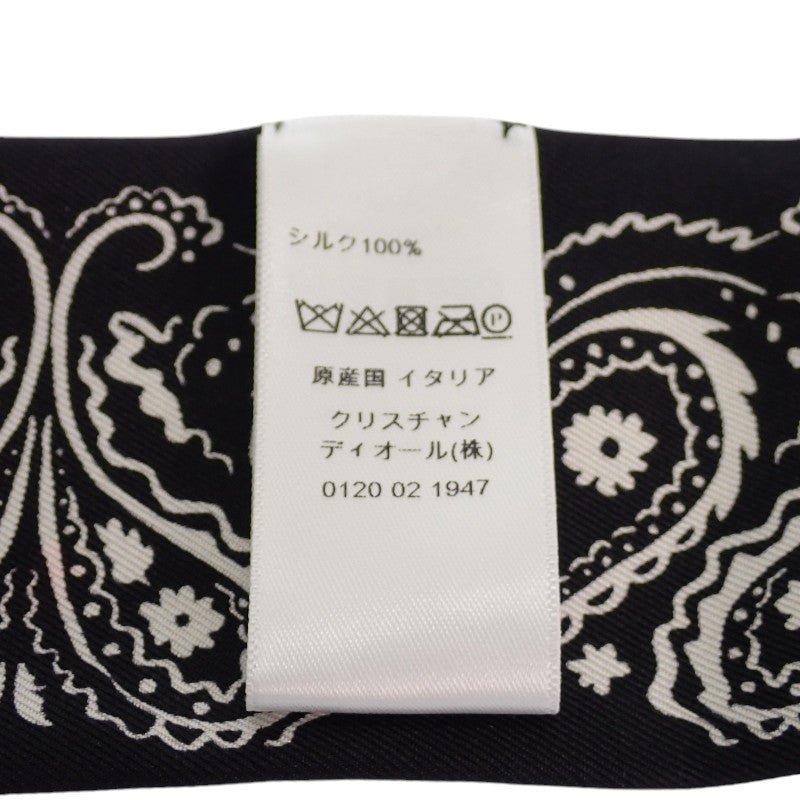 ディオール Dior ミッツァ アムールコレクション スカーフ シルク ブラック レディース【中古】【ABランク】