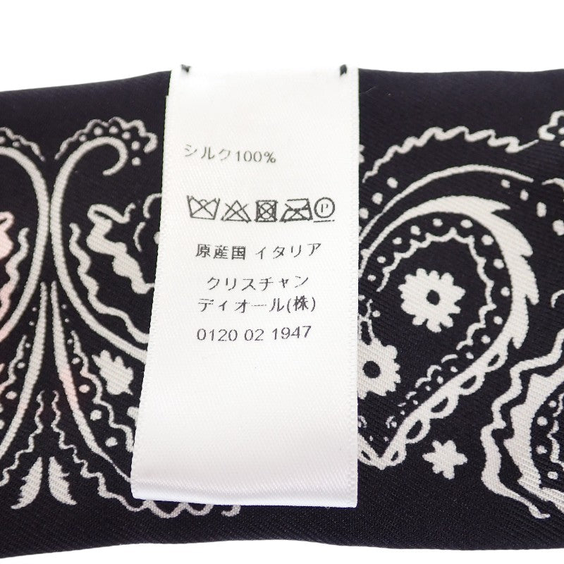 Dior Mitzah Amour Collection Scarf Silk Black Women's【Used】【AB Rank】