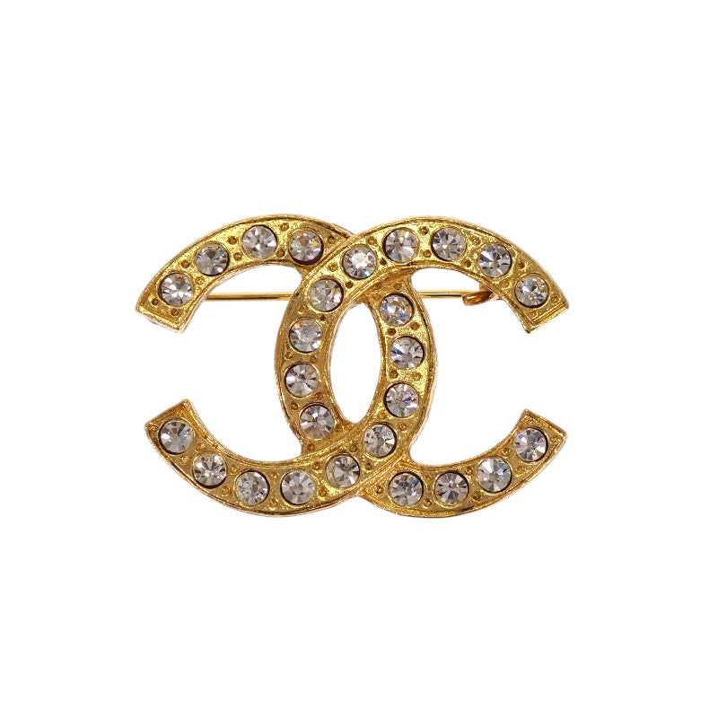 シャネル CHANEL ココマーク ヴィンテージ '71-'80年代 ブローチ メタル ラインストーン ゴールド レディース【中古】【Bランク】