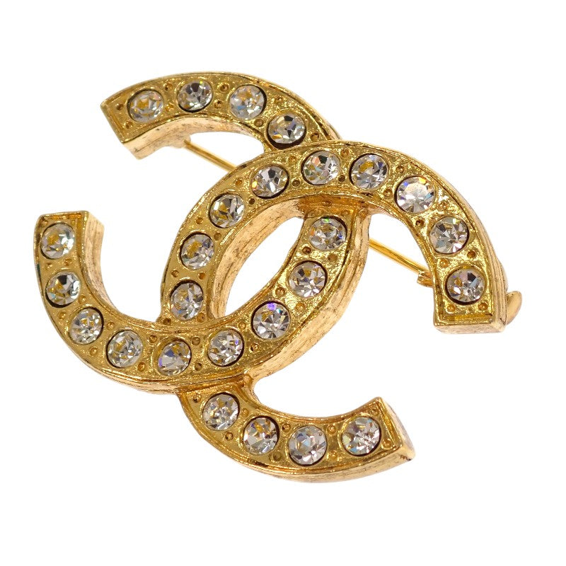 シャネル CHANEL ココマーク ヴィンテージ '71-'80年代 ブローチ メタル ラインストーン ゴールド レディース【中古】【Bランク】