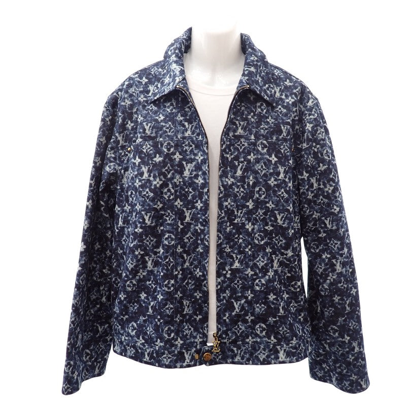ルイヴィトン LOUIS VUITTON ワークウェア 54 デニムジャケット コットン ポリウレタン ブルー インディゴ メンズ【中古】【ABランク】