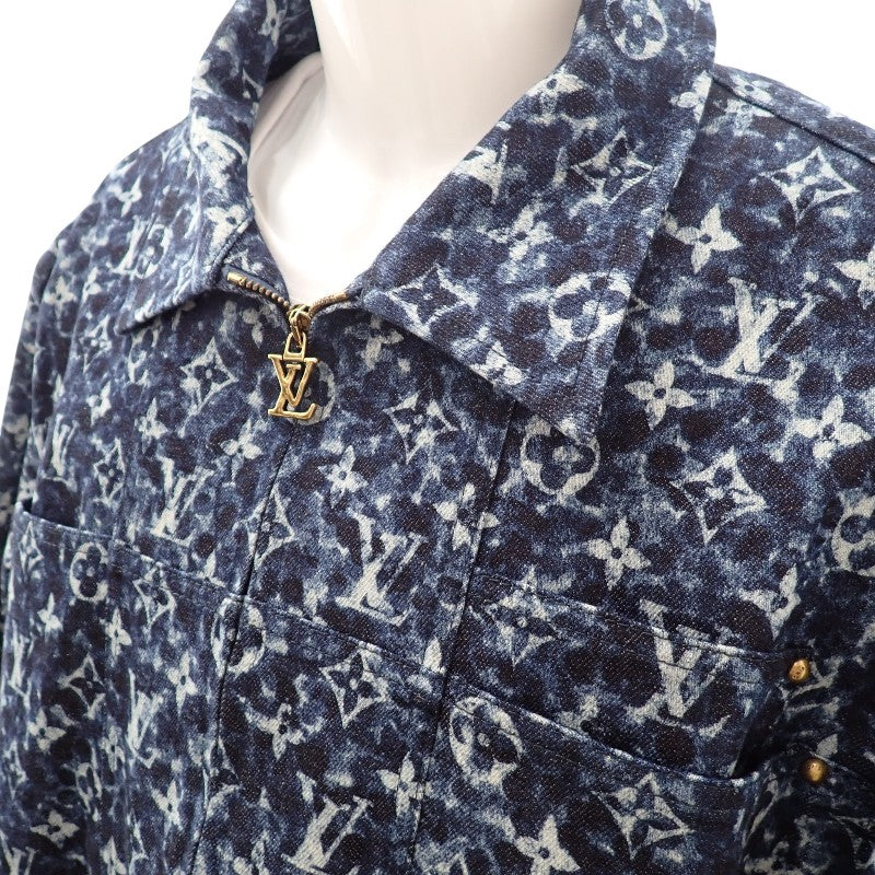 Louis Vuitton LOUIS VUITTON Workwear 54 Denim Jacket Cotton Polyurethane Blue Indigo Men's [Used] [Rank AB]