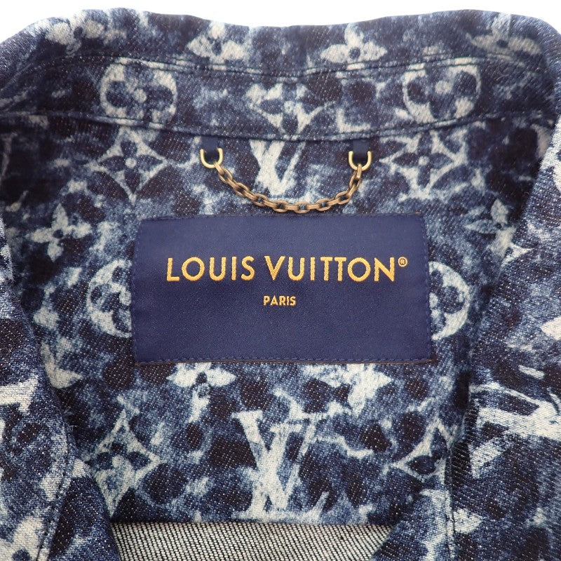 Louis Vuitton LOUIS VUITTON Workwear 54 Denim Jacket Cotton Polyurethane Blue Indigo Men's [Used] [Rank AB]