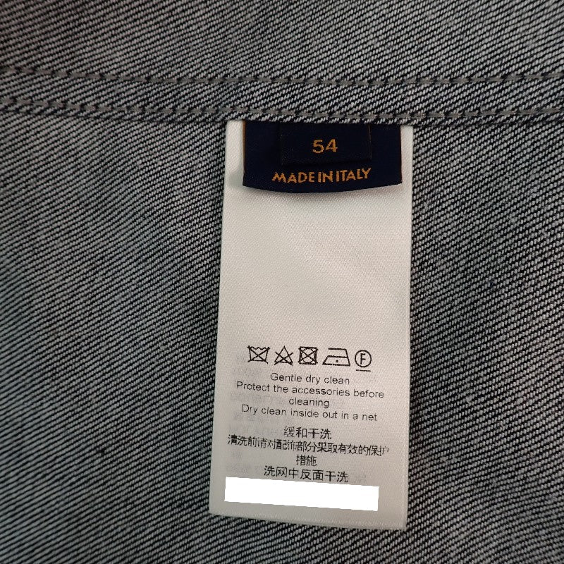 Louis Vuitton LOUIS VUITTON Workwear 54 Denim Jacket Cotton Polyurethane Blue Indigo Men's [Used] [Rank AB]