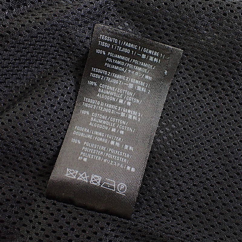 バレンシアガ BALENCIAGA ロゴプリント デニム切替 ポプリンシャツブルゾン 36 529213 TB003 1000 ナイロンジャケット コットン ナイロン ブラック メンズ【中古】【Bランク】