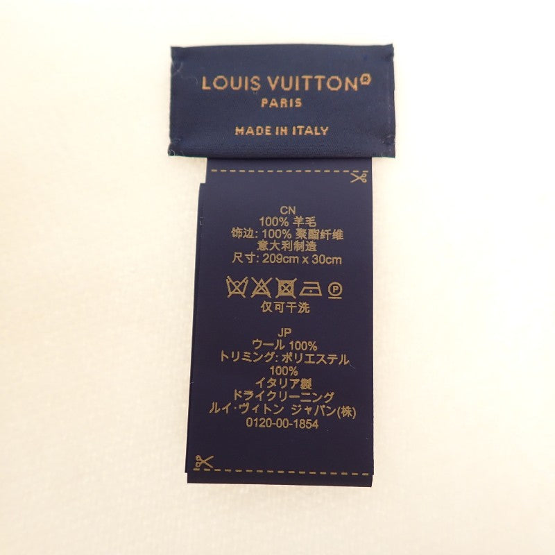 ルイヴィトン LOUIS VUITTON マフラー・LVアイス M79377 マフラー ウール アイボリー ホワイト レディース メンズ ユニセックス【中古】【Aランク】