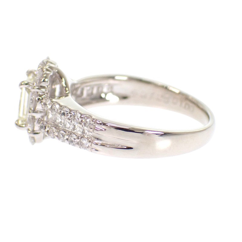 Designer Jewelry Pt900 Platinum Diamond Ladies Ring, Size 11 【USED】【A Rank】