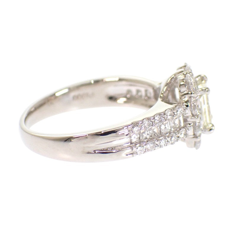 Designer Jewelry Pt900 Platinum Diamond Ladies Ring, Size 11 【USED】【A Rank】