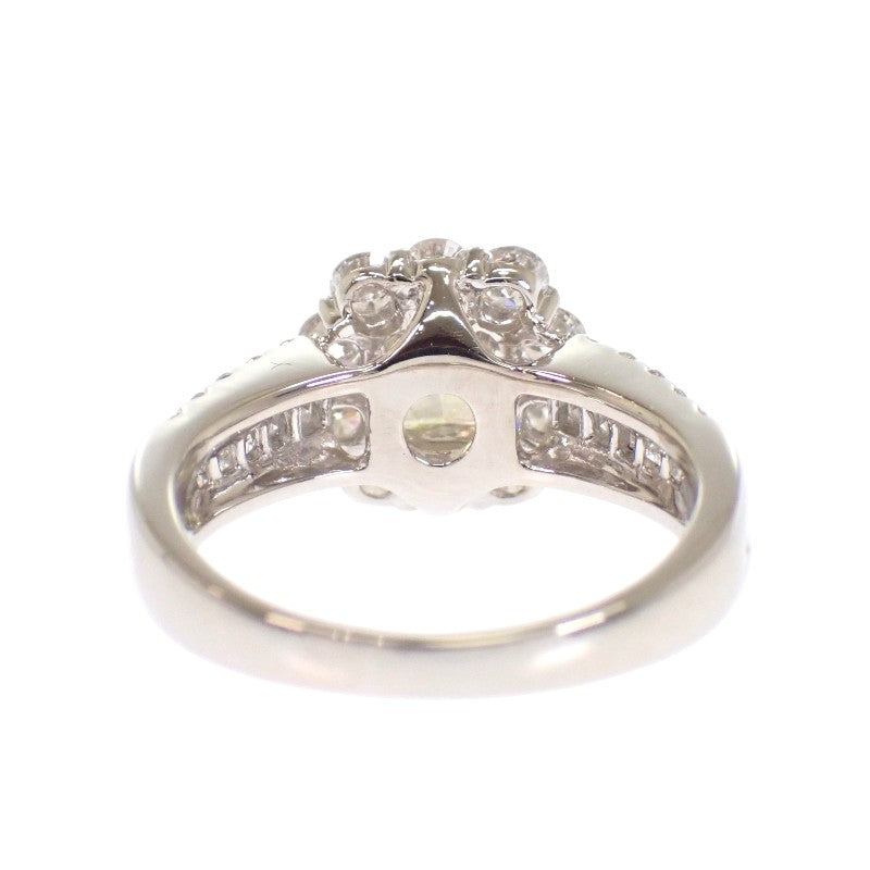 Designer Jewelry Pt900 Platinum Diamond Ladies Ring, Size 11 【USED】【A Rank】