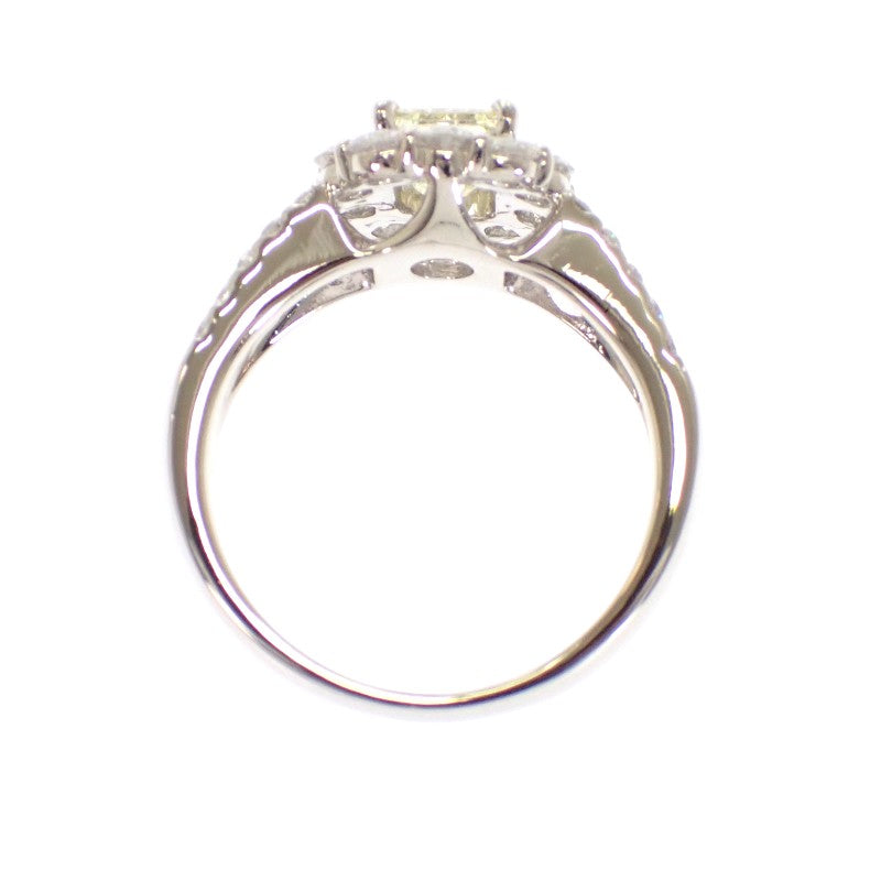 Designer Jewelry Pt900 Platinum Diamond Ladies Ring, Size 11 【USED】【A Rank】