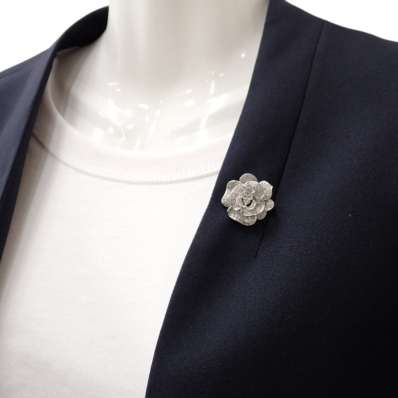 デザインジュエリー フラワー ネックレス K18ホワイトゴールド ダイヤモンド レディース【中古】【Aランク】