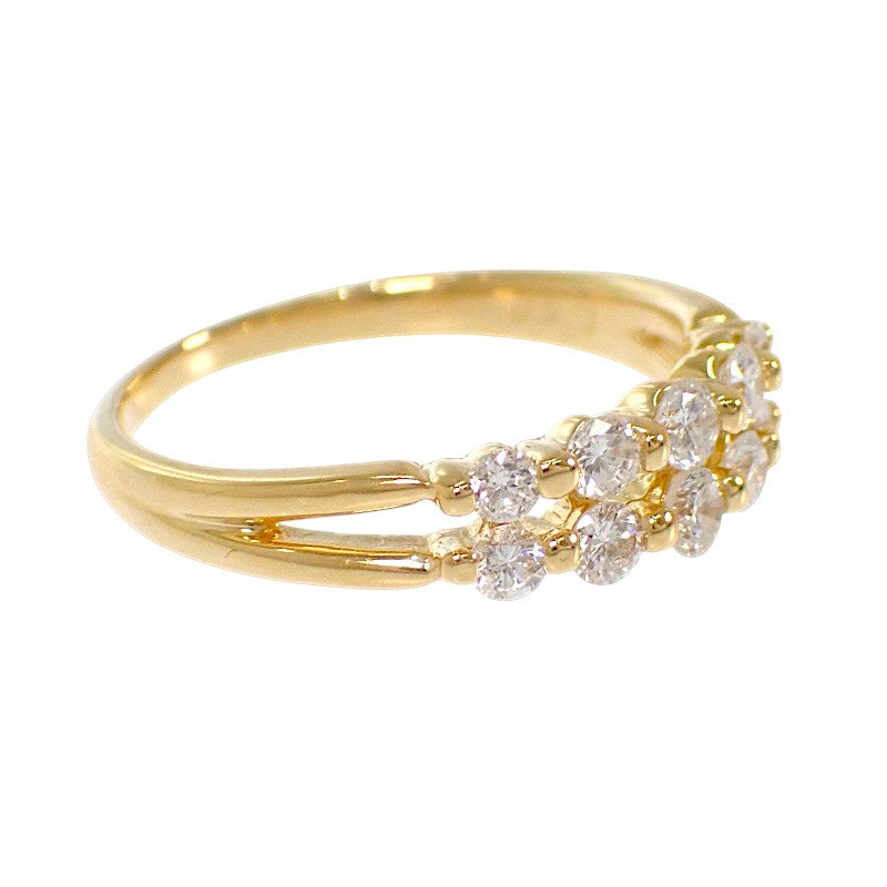 デザイン ジュエリー 11号 リング K18イエローゴールド ダイヤモンド レディース【中古】【Aランク】