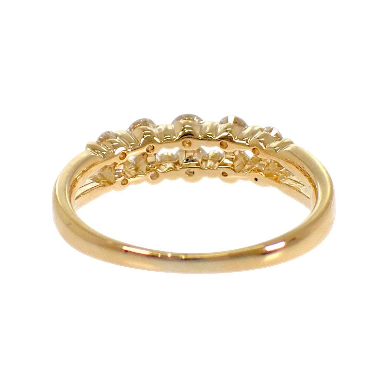 デザイン ジュエリー 11号 リング K18イエローゴールド ダイヤモンド レディース【中古】【Aランク】