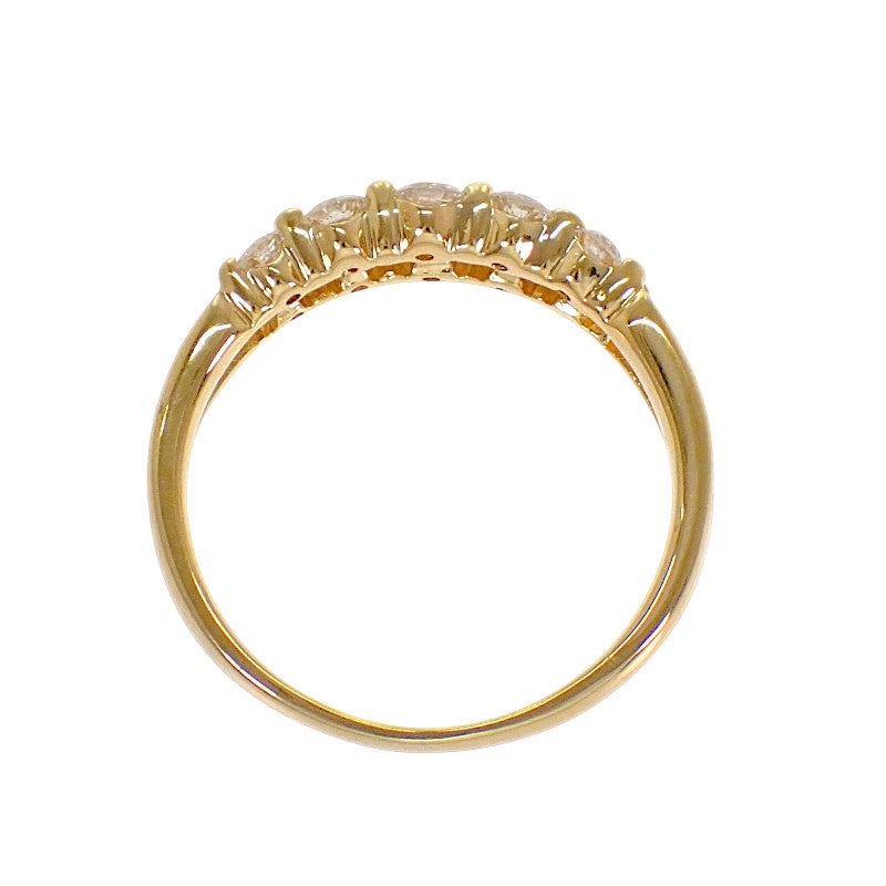 デザイン ジュエリー 11号 リング K18イエローゴールド ダイヤモンド レディース【中古】【Aランク】