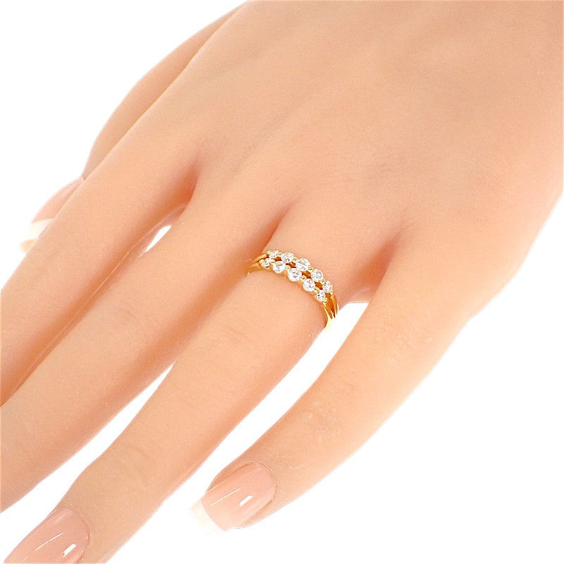 デザイン ジュエリー 11号 リング K18イエローゴールド ダイヤモンド レディース【中古】【Aランク】