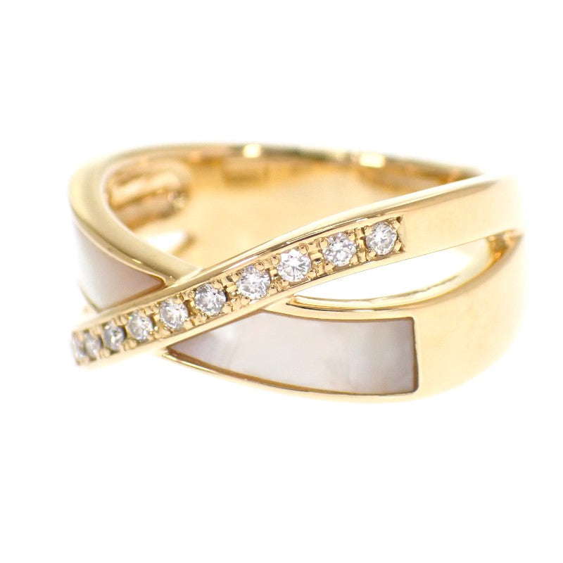 タサキ TASAKI シェル 12号 リング K18イエローゴールド ダイヤモンド レディース【中古】【Aランク】