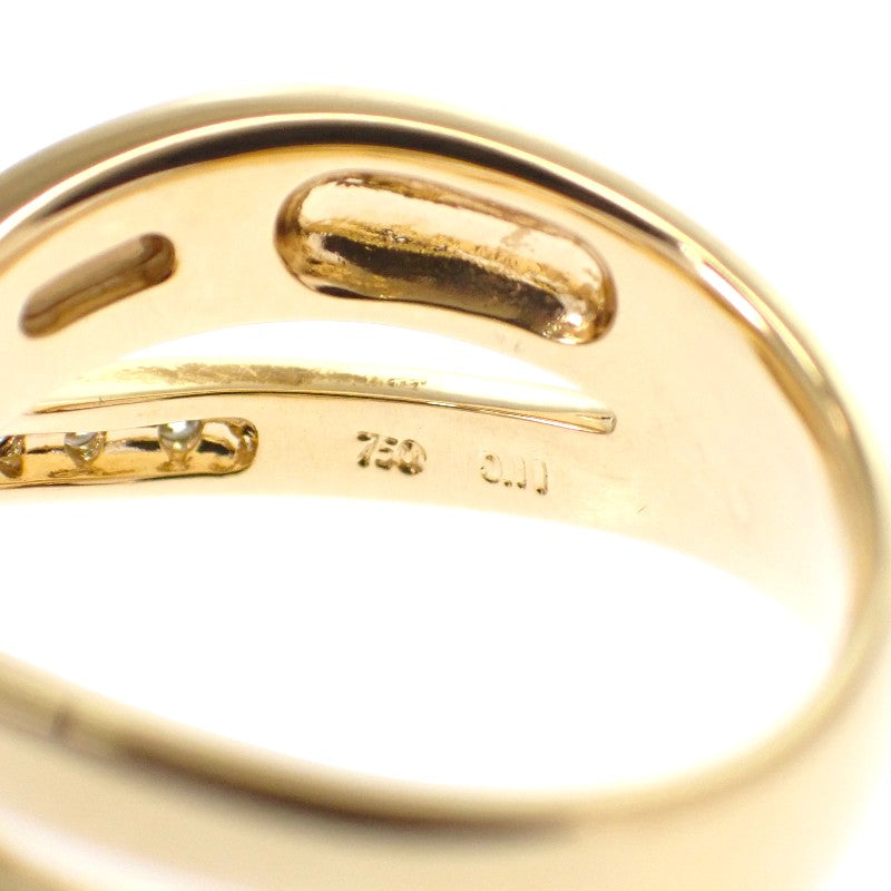 タサキ TASAKI シェル 12号 リング K18イエローゴールド ダイヤモンド レディース【中古】【Aランク】