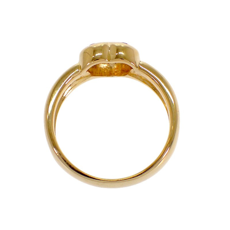 イヴ・サンローラン YVES SAINT LAURENT ハート 12号 リング K18イエローゴールド ルビー レディース【中古】【Aランク】