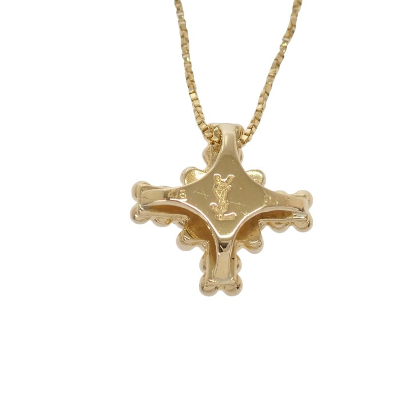 サンローラン SAINT LAURENT クロス ネックレス K18イエローゴールド