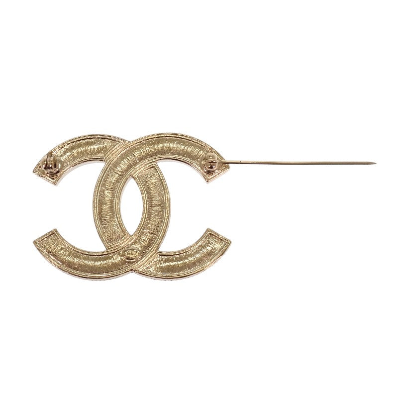 CHANEL Coco Mark Brooch Metal Gold Women's [Used] [A Rank]
