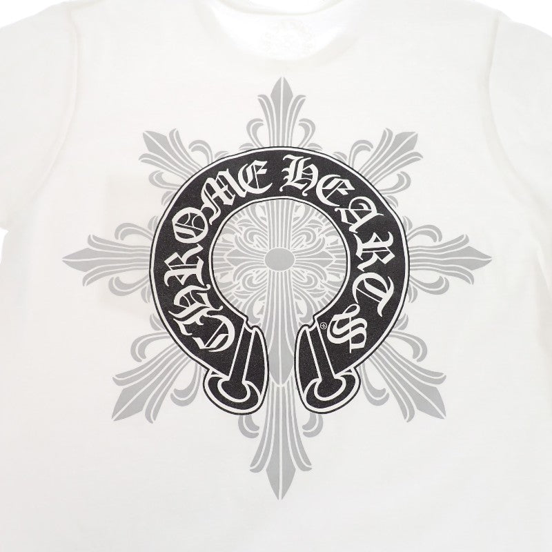CHROME HEARTS Horseshoe CH Cross M Short Sleeve T-Shirt Cotton White M
