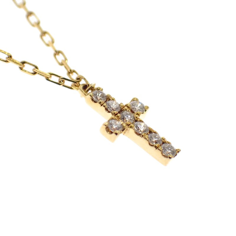 アーカー AHKAH クロスパヴェ VC0155010100 ネックレス K18イエローゴールド ダイヤモンド レディース【中古】【Aランク】