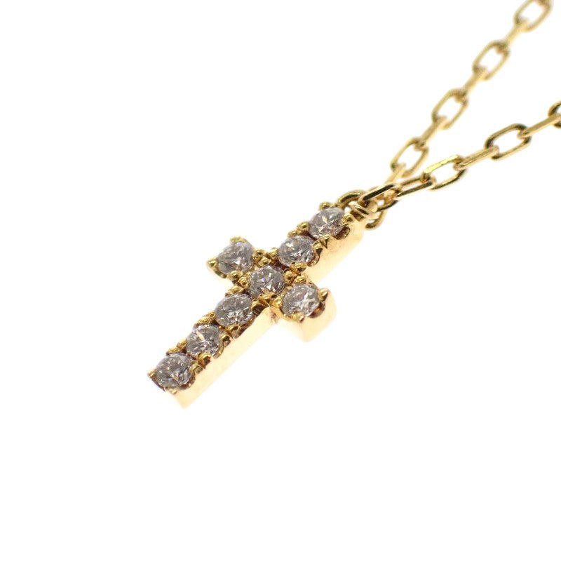 アーカー AHKAH クロスパヴェ VC0155010100 ネックレス K18イエローゴールド ダイヤモンド レディース【中古】【Aランク】