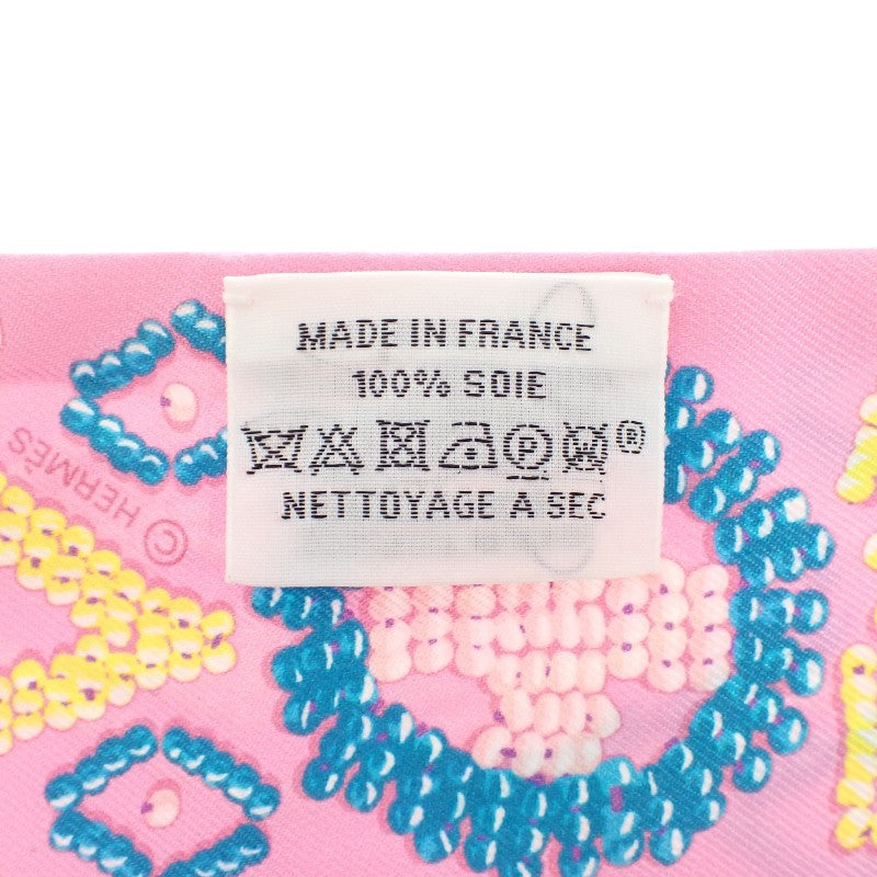エルメス HERMES ツイリー KELLY EN PERLES スカーフ シルク ピンク