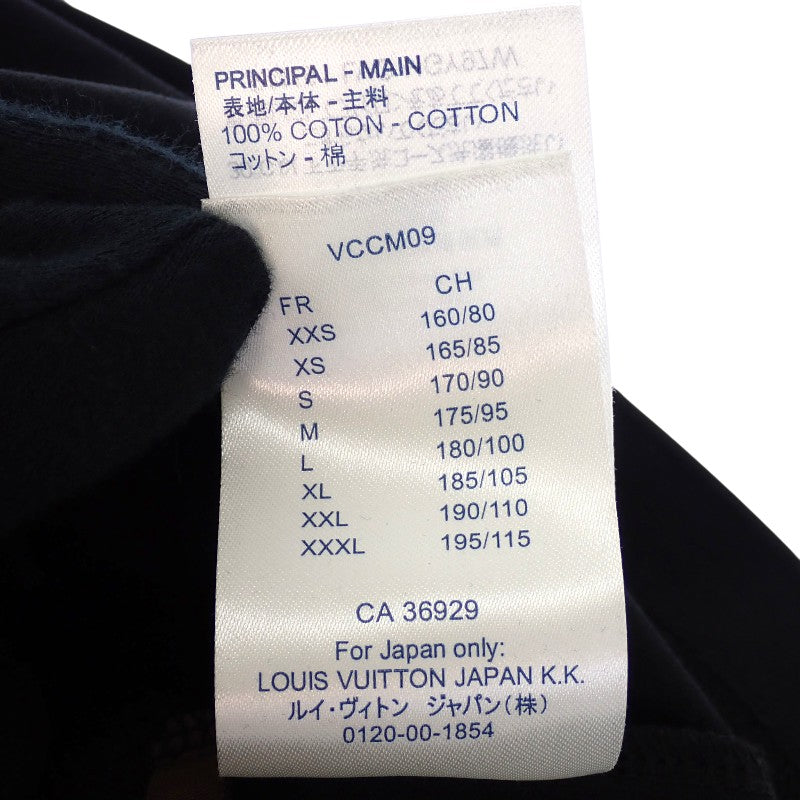 Louis Vuitton Brick Print Logo Virgil Abloh M Short Sleeve T-Shirt Cotton Black Yellow Men's [Used] [A Rank]