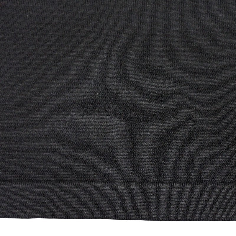 Louis Vuitton Signature Logo Knit T-shirt 23SS L Short-sleeved T-shirt Cotton Black Men's [Used] [Rank AB]