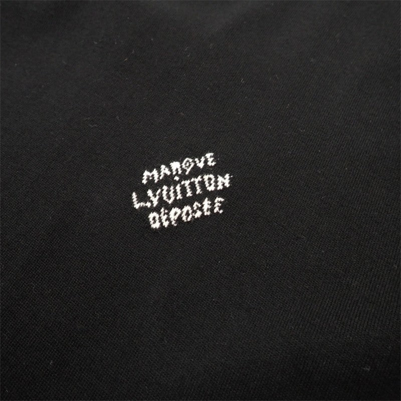 ルイヴィトン LOUIS VUITTON ロングスリーブコットンクルーネック L 1AGKMK ニット コットン ブラック メンズ【中古】【ABランク】