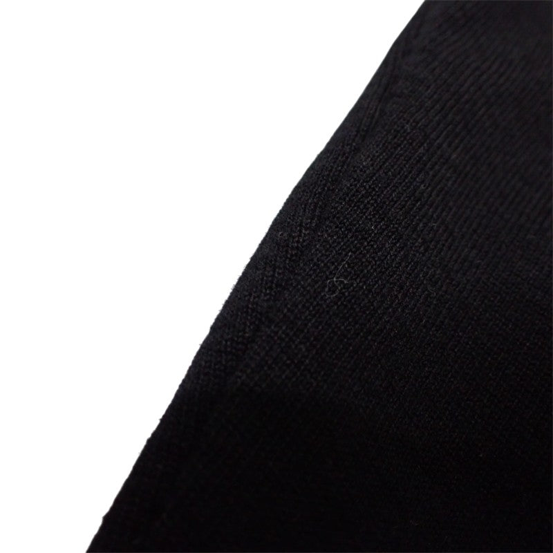 ルイヴィトン LOUIS VUITTON ロングスリーブコットンクルーネック L 1AGKMK ニット コットン ブラック メンズ【中古】【ABランク】