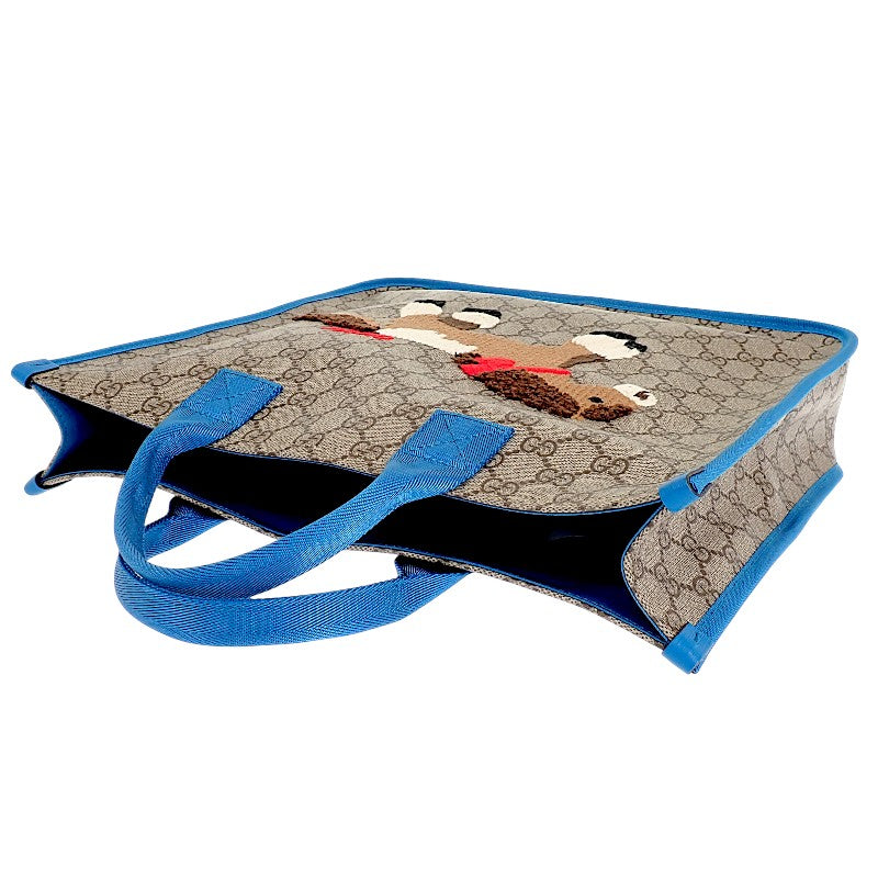 グッチ GUCCI GG トートバッグ ‎605831 FAFNQ 8576 トートバッグ ナイロン PU ベージュ ダークブラウン ブルー レディース キッズ【中古】【ABランク】