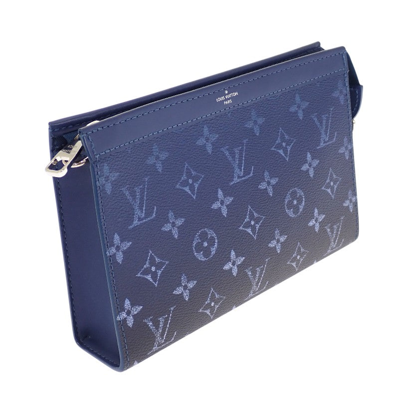 Louis Vuitton Gaston Wearable Wallet M11544 Long Wallet Monogram Gradient Navy Men's [Used] [A Rank]