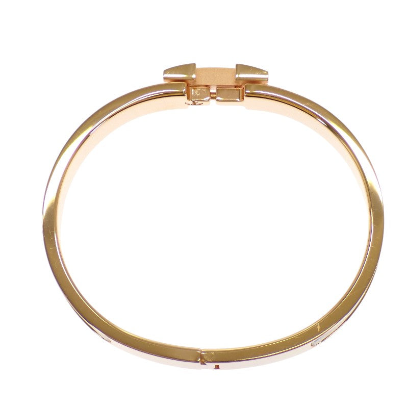 HERMES Click H Bracelet H700001FO_19PM Bangle Metal Enamel Beige Marron Glace Women's [Used] [Rank AB]